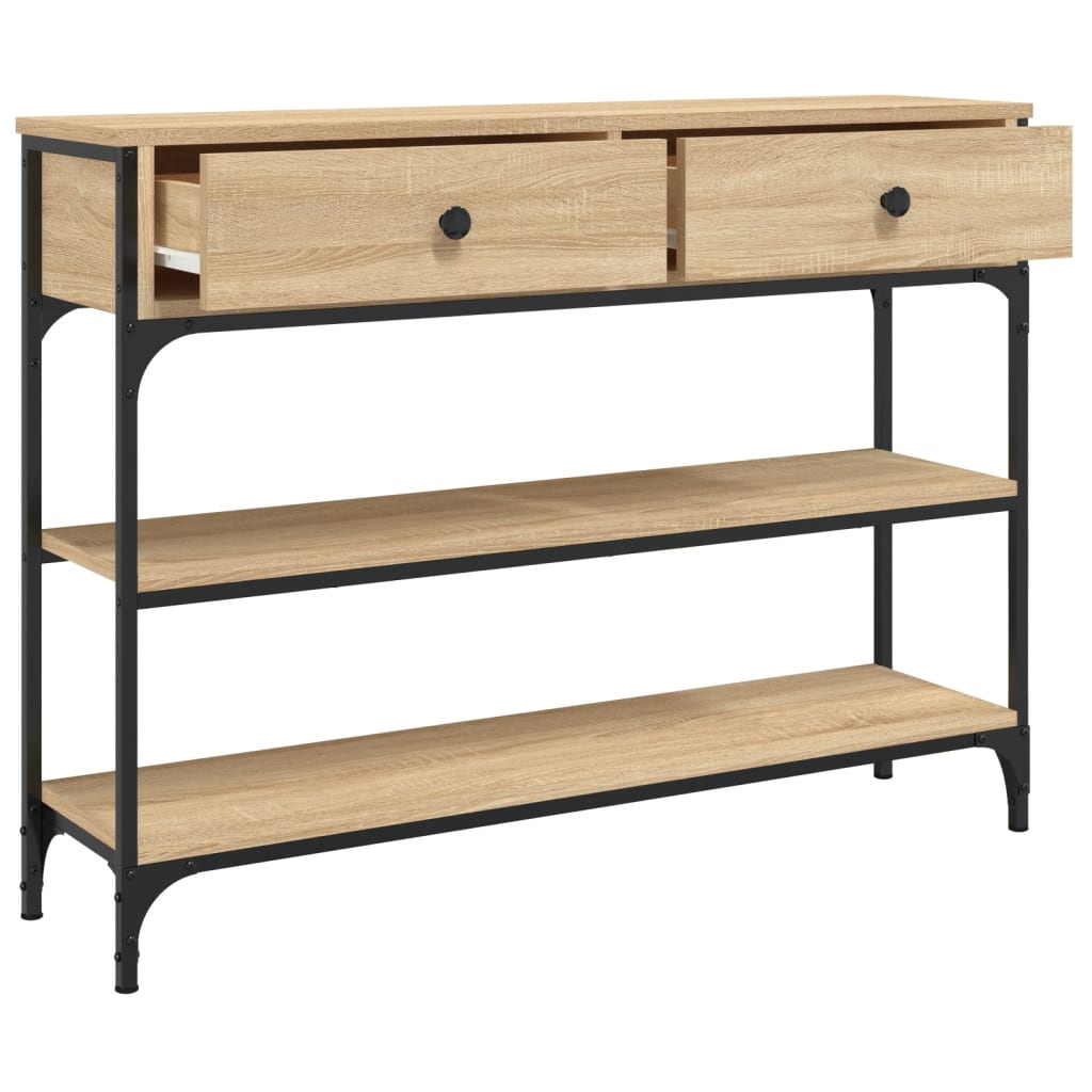 Sonoma Oak Console Table - Engineered Wood, 100x25x75cm