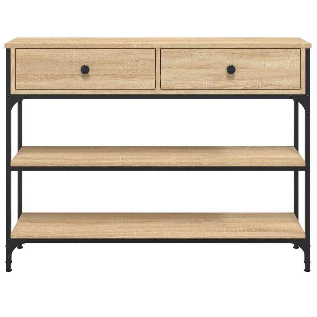 Sonoma Oak Console Table - Engineered Wood, 100x25x75cm