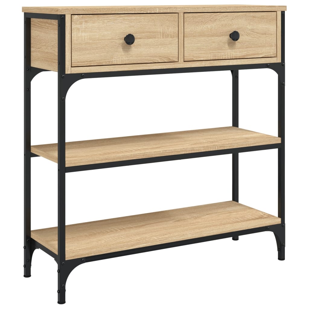 Sonoma Oak Console Table - Engineered Wood, 72.5x25x75 cm