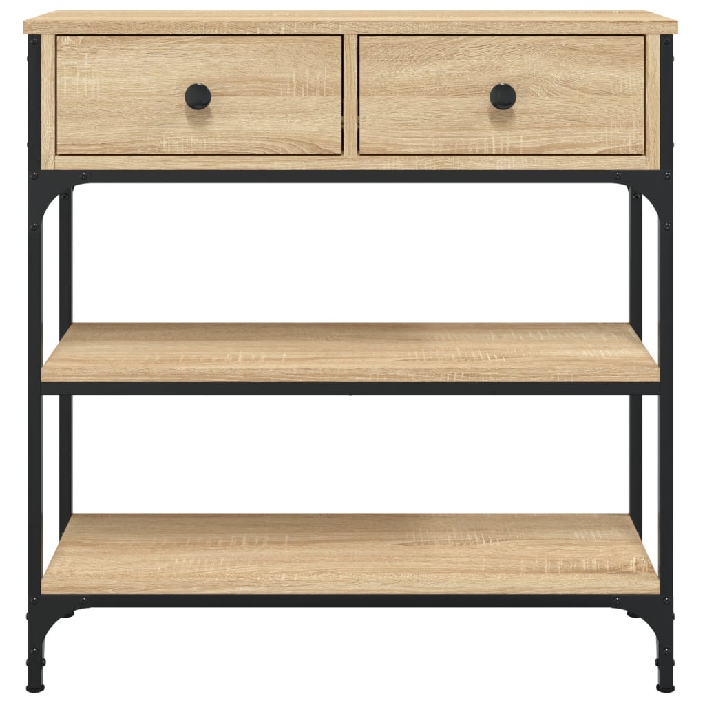 Sonoma Oak Console Table - Engineered Wood, 72.5x25x75 cm