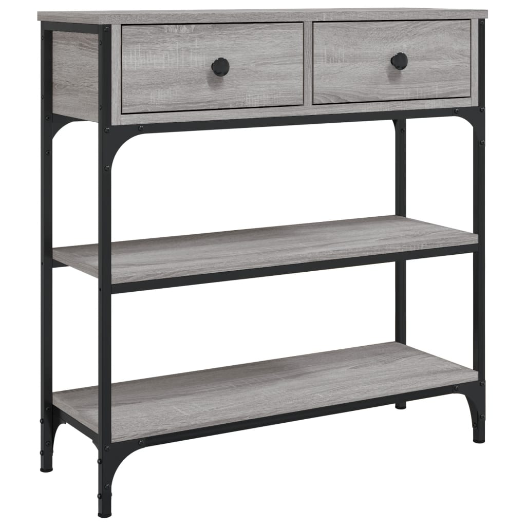 Grey Sonoma Engineered Wood Console Table - 72.5x25x75 cm