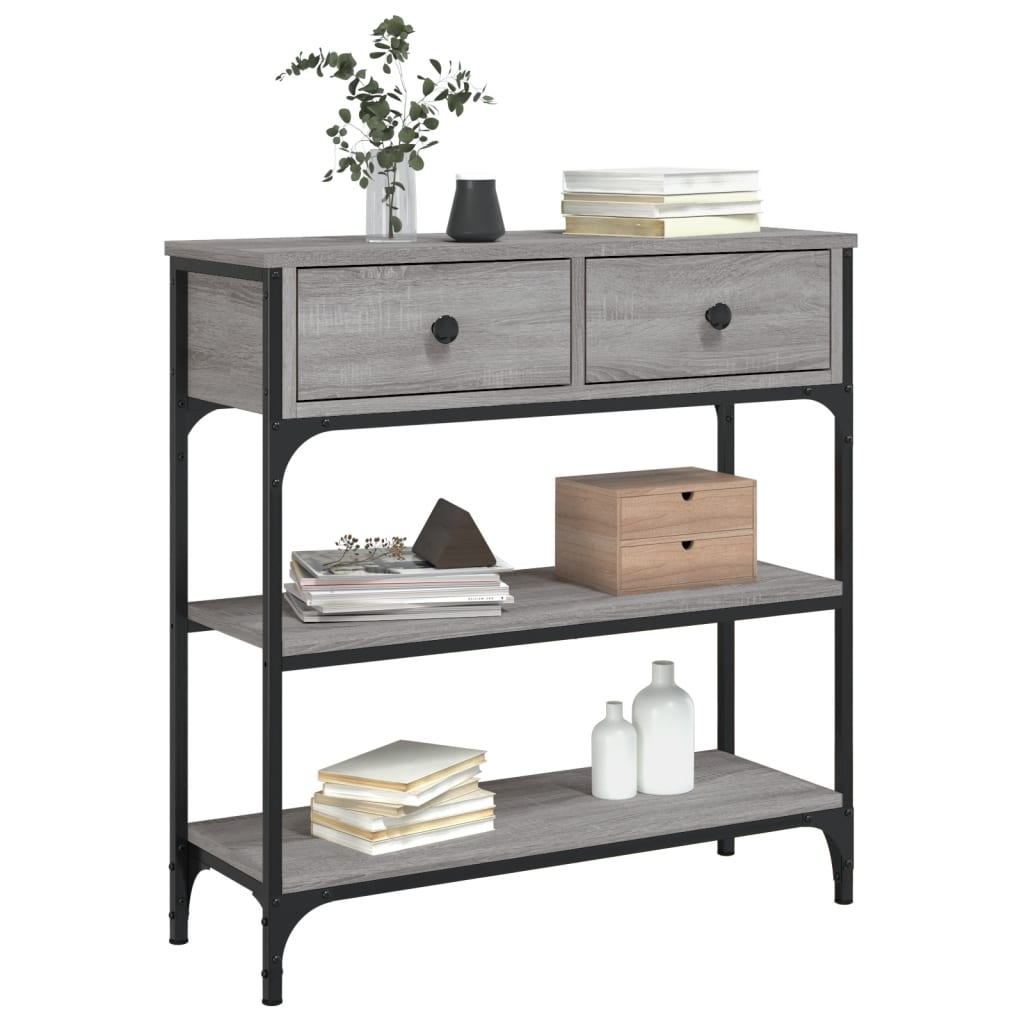 Grey Sonoma Engineered Wood Console Table - 72.5x25x75 cm