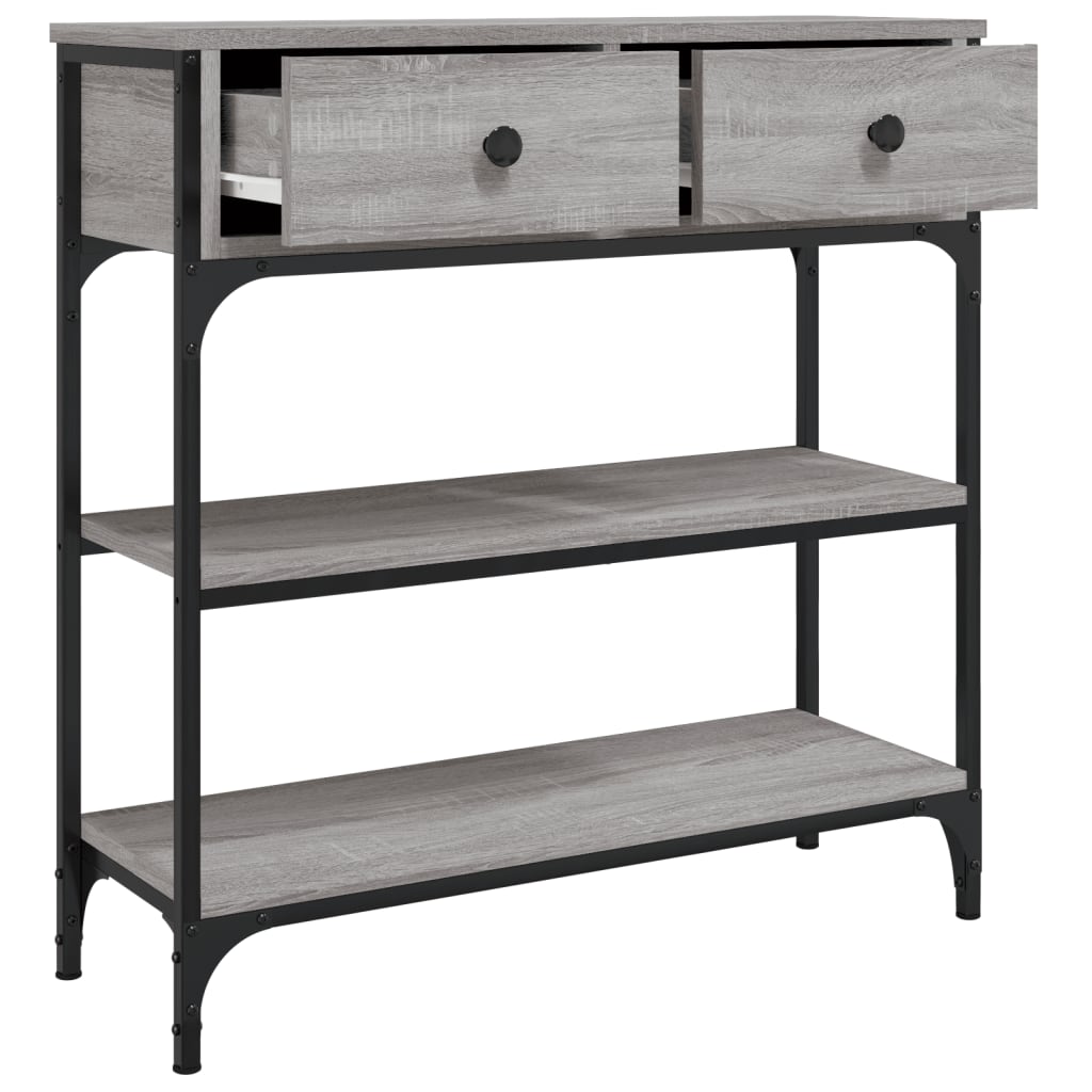 Grey Sonoma Engineered Wood Console Table - 72.5x25x75 cm