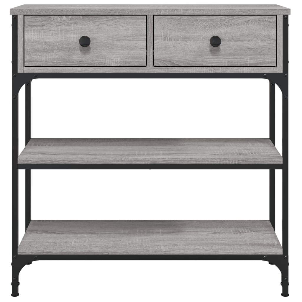Grey Sonoma Engineered Wood Console Table - 72.5x25x75 cm