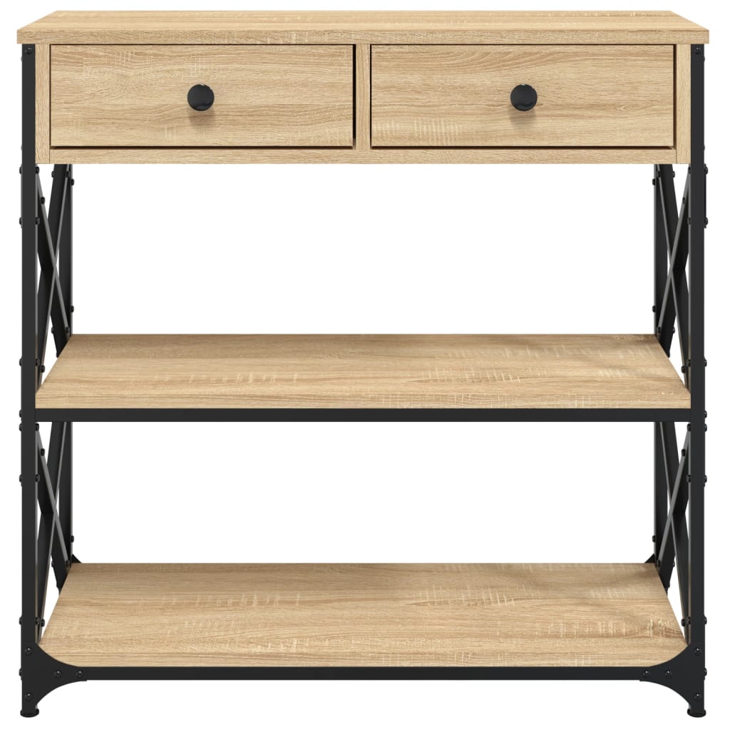 Sonoma Oak Console Table - 75x28x75 cm, Engineered Wood