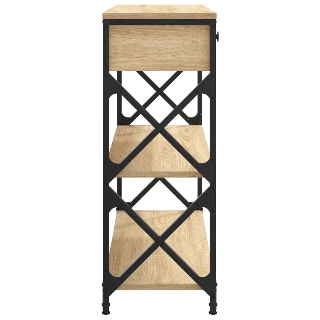 Sonoma Oak Console Table - 75x28x75 cm, Engineered Wood