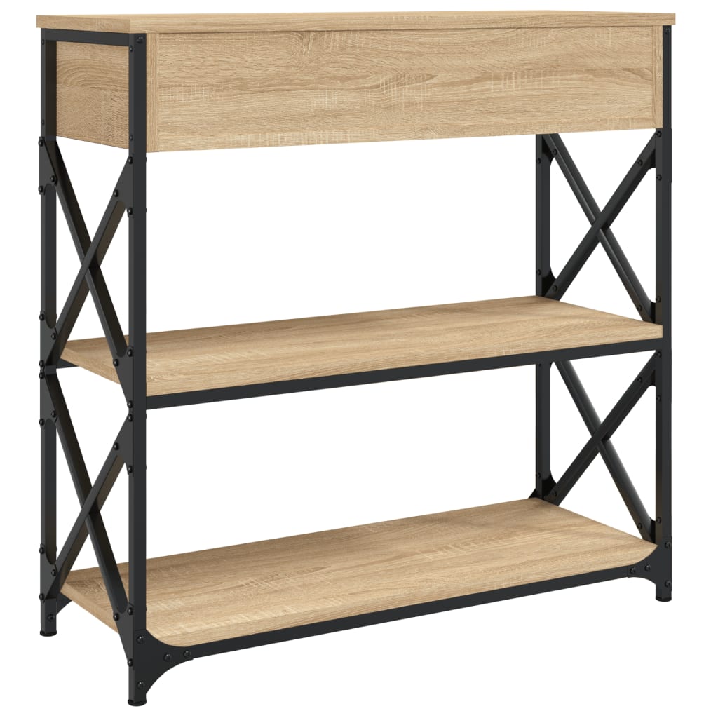 Sonoma Oak Console Table - 75x28x75 cm, Engineered Wood