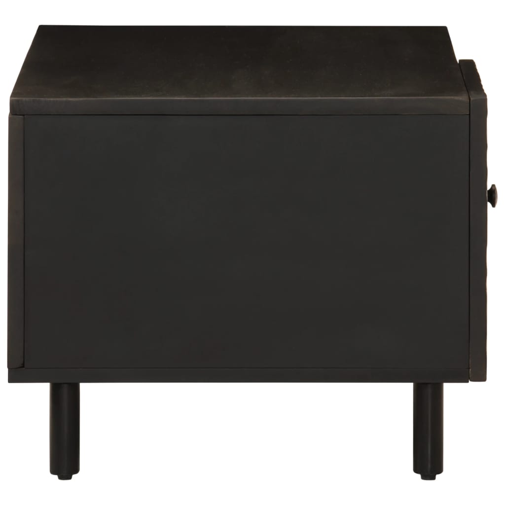 Coffee Table Black 80x50x40 cm Solid Wood Mango