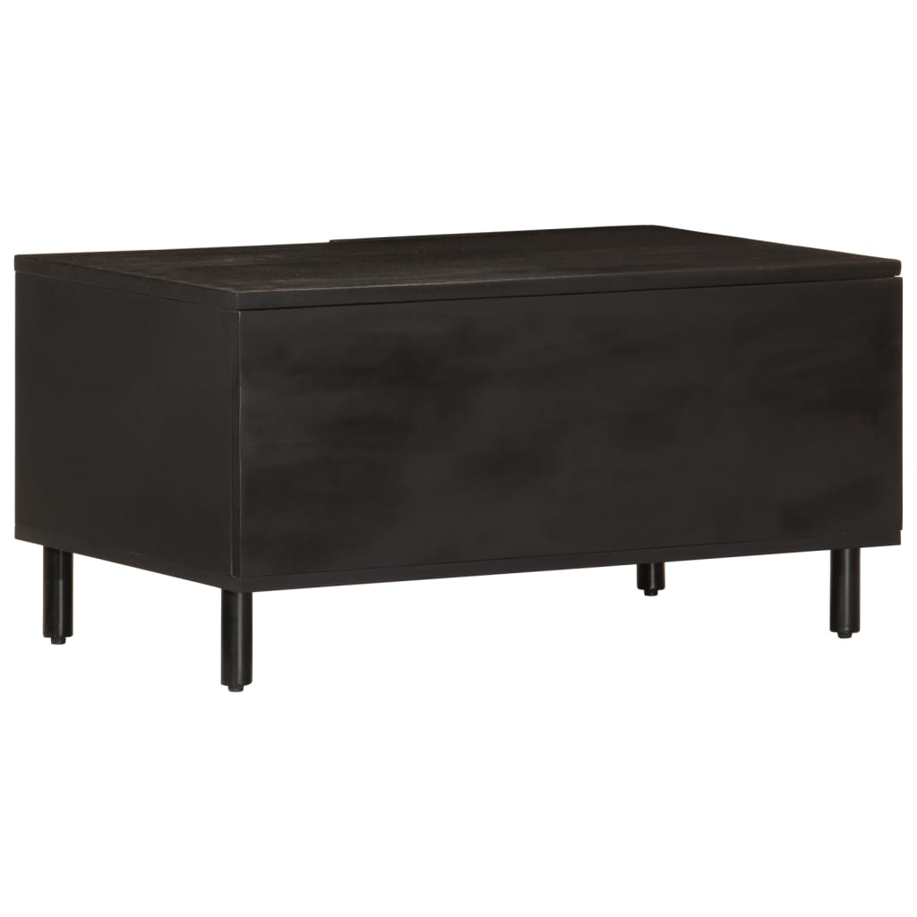 Coffee Table Black 80x50x40 cm Solid Wood Mango