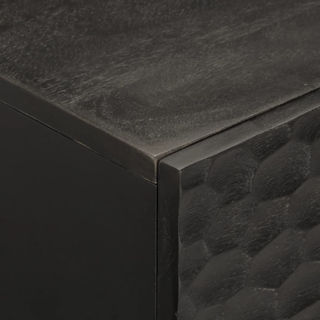Coffee Table Black 80x50x40 cm Solid Wood Mango