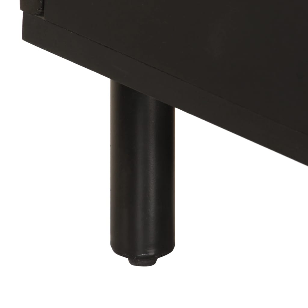 Coffee Table Black 80x50x40 cm Solid Wood Mango