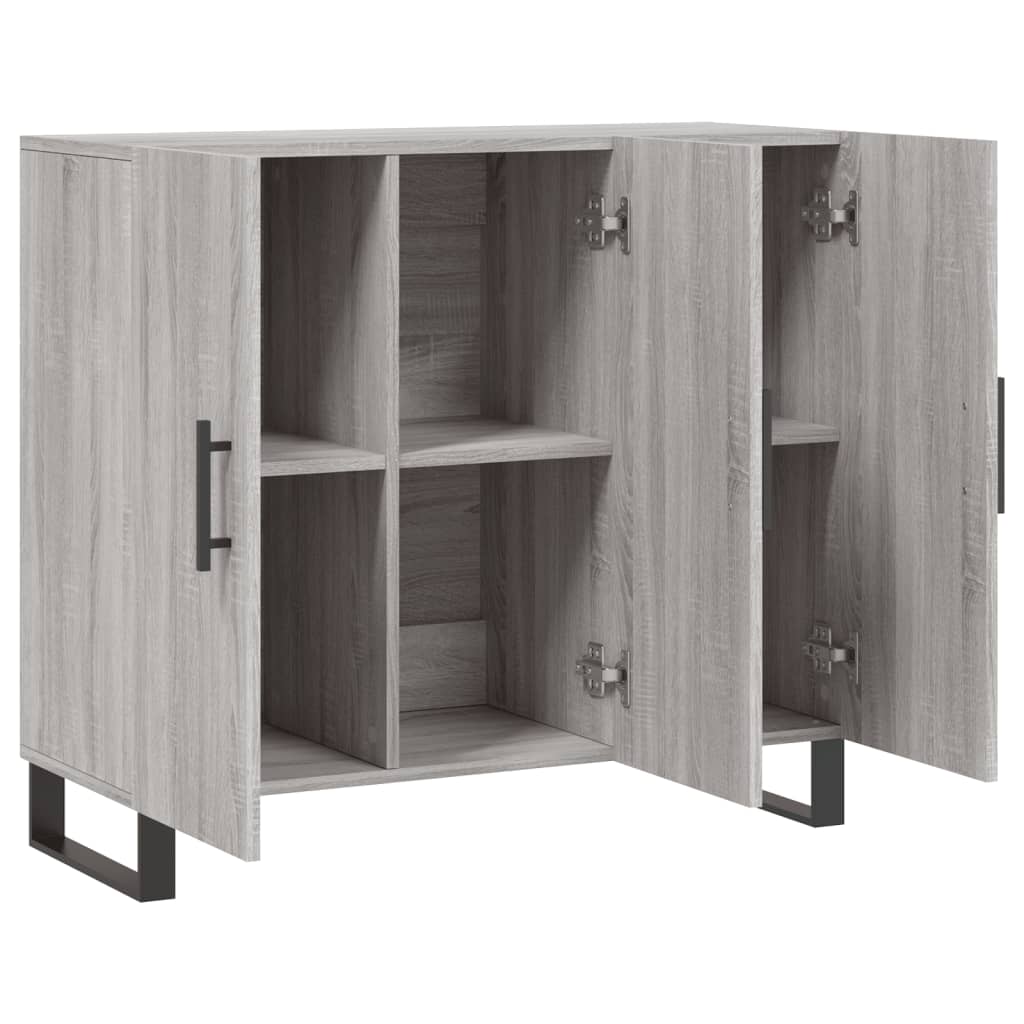 Sideboard Grey Sonoma 90x34x80 cm Engineered Wood