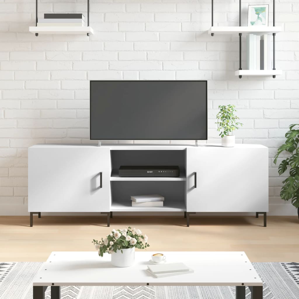 TV Cabinet White 150x30x50 cm Engineered Wood