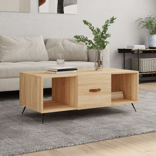 Coffee Table Sonoma Oak 102x50x40 cm Engineered Wood