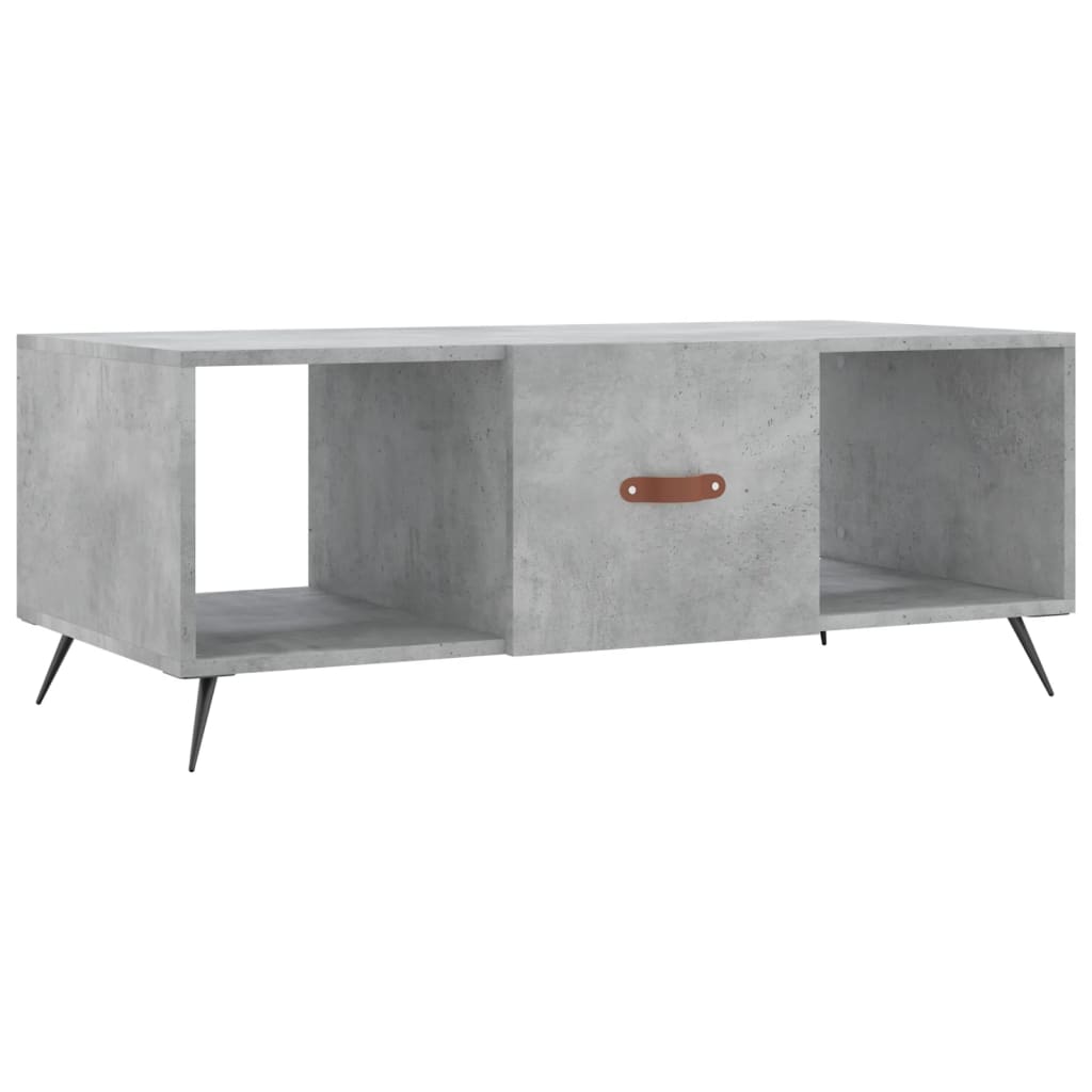 Coffee Table Concrete Grey 102x50x40 cm Engineered Wood