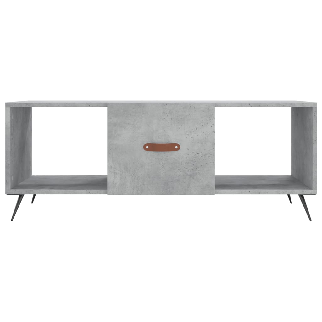 Coffee Table Concrete Grey 102x50x40 cm Engineered Wood