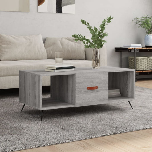 Coffee Table Grey Sonoma 102x50x40 cm Engineered Wood