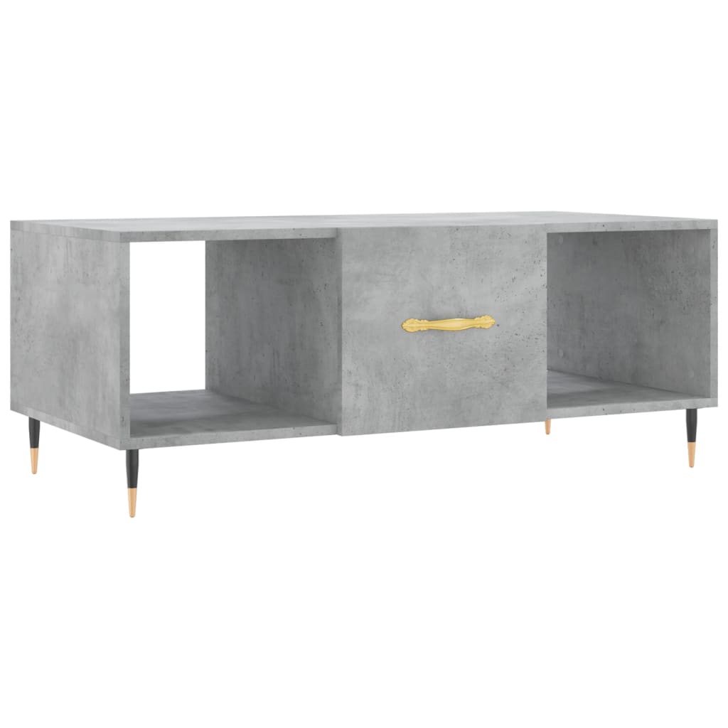 Coffee Table Concrete Grey 102x50x40 cm Engineered Wood