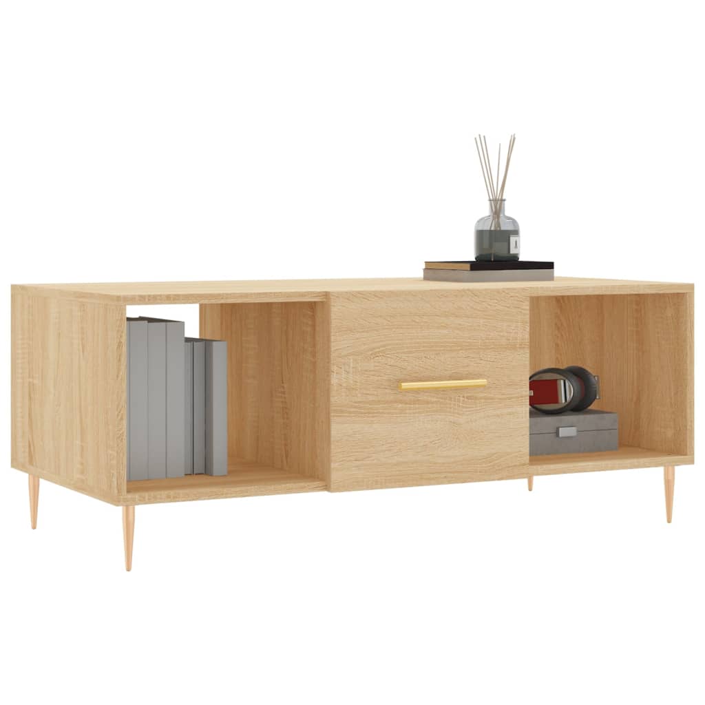 Coffee Table Sonoma Oak 102x50x40 cm Engineered Wood