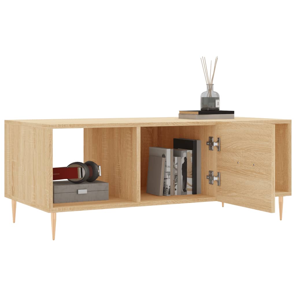 Coffee Table Sonoma Oak 102x50x40 cm Engineered Wood