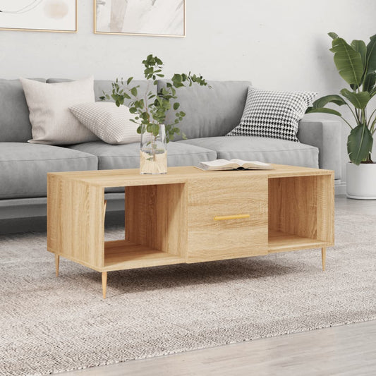 Coffee Table Sonoma Oak 102x50x40 cm Engineered Wood