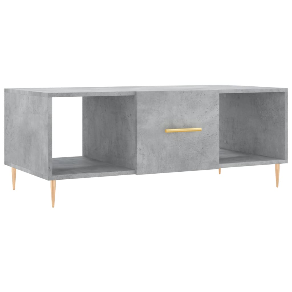Coffee Table Concrete Grey 102x50x40 cm Engineered Wood