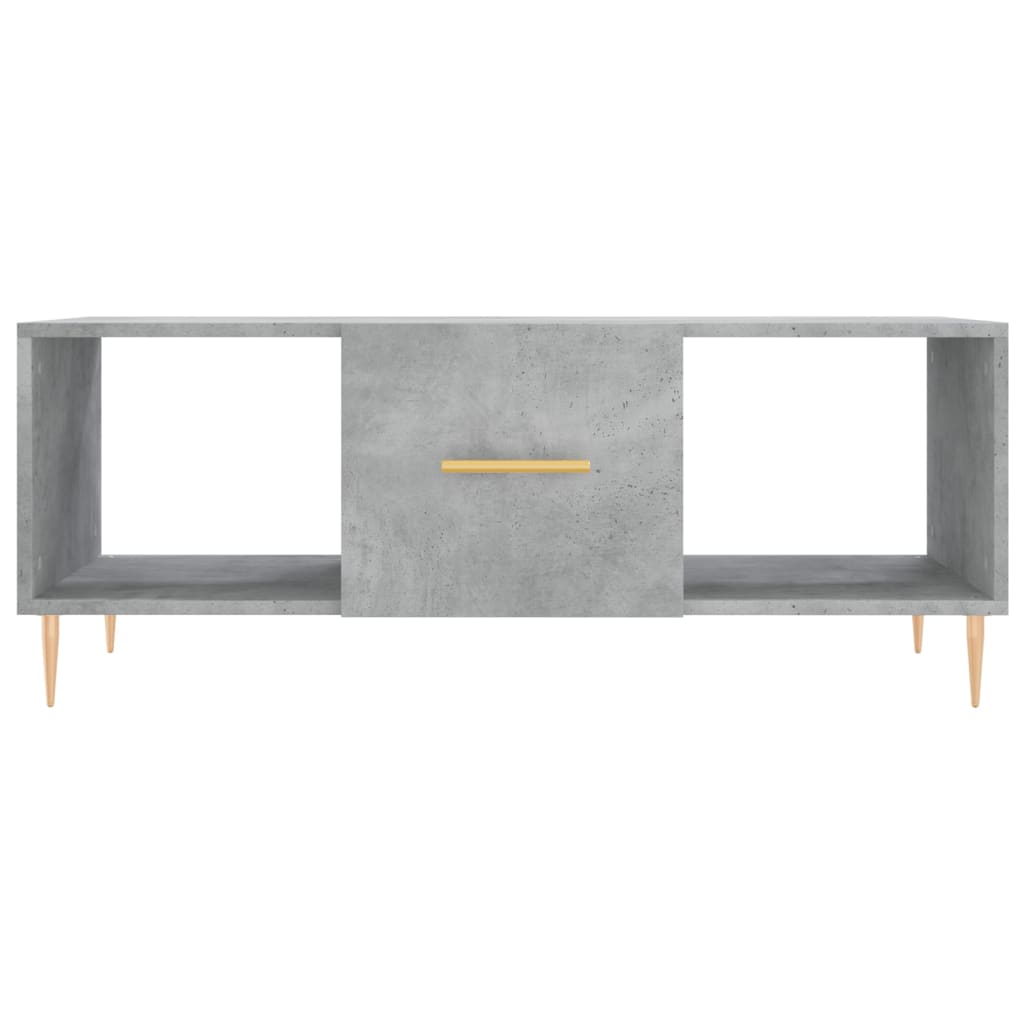 Coffee Table Concrete Grey 102x50x40 cm Engineered Wood