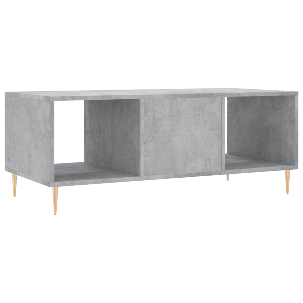 Coffee Table Concrete Grey 102x50x40 cm Engineered Wood