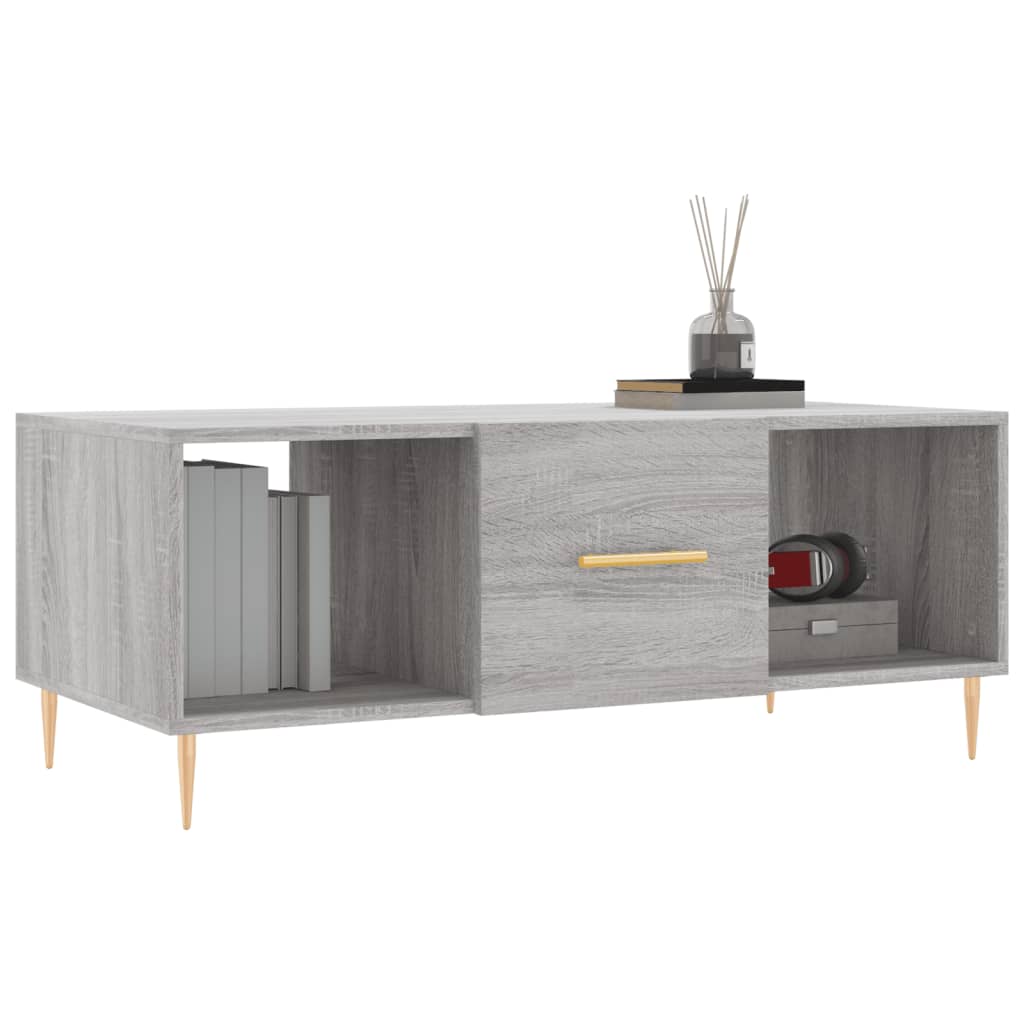 Coffee Table Grey Sonoma 102x50x40 cm Engineered Wood