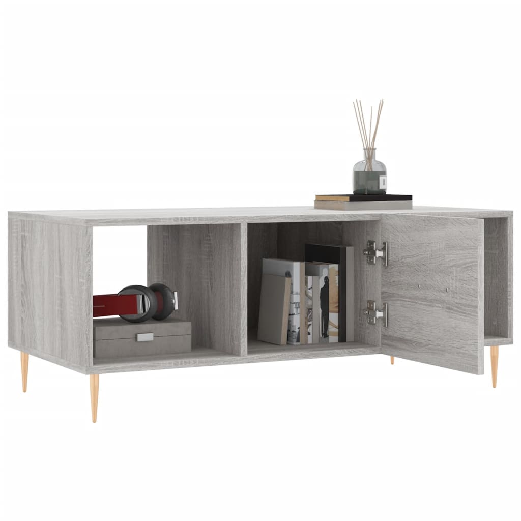 Coffee Table Grey Sonoma 102x50x40 cm Engineered Wood