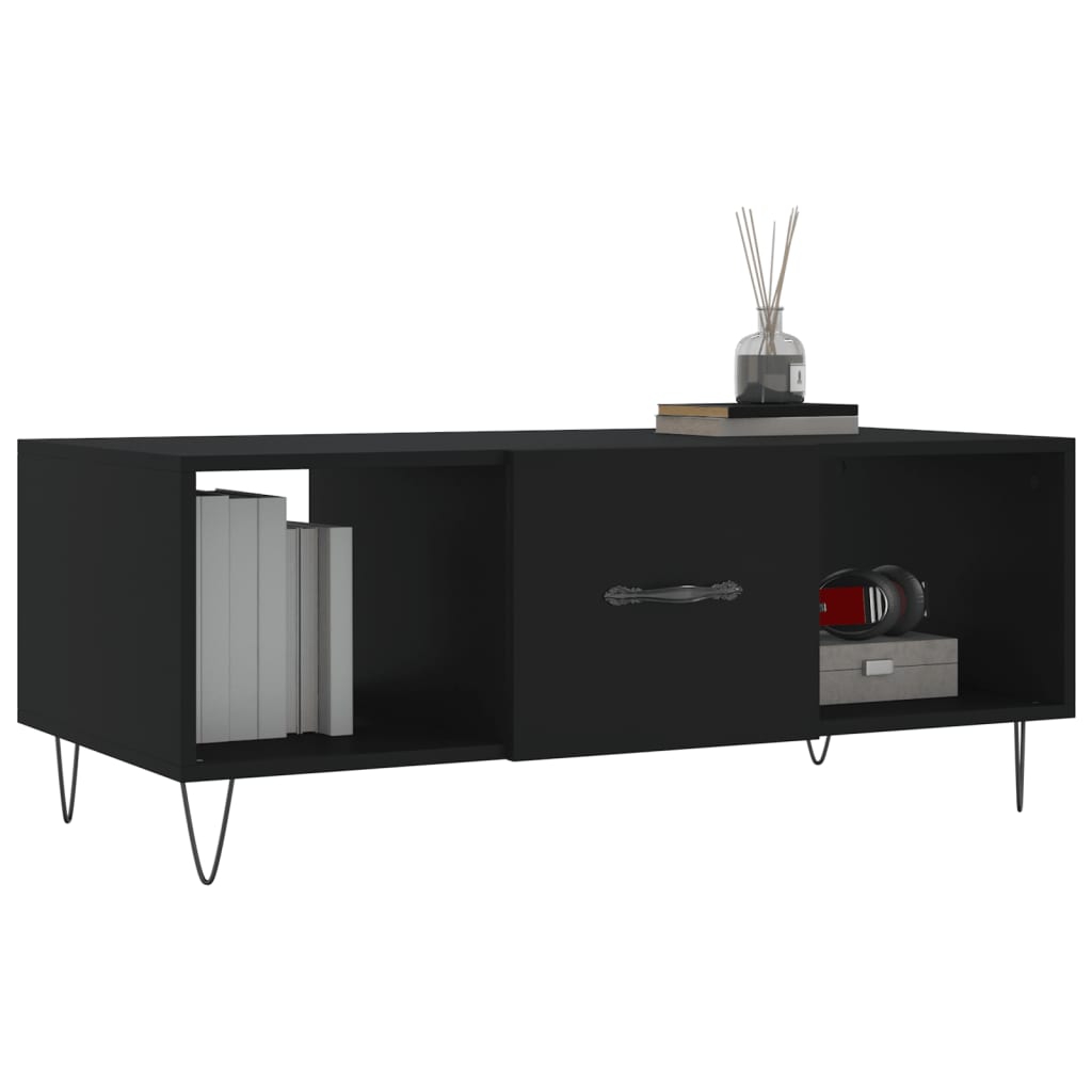 Coffee Table Black 102x50x40 cm Engineered Wood