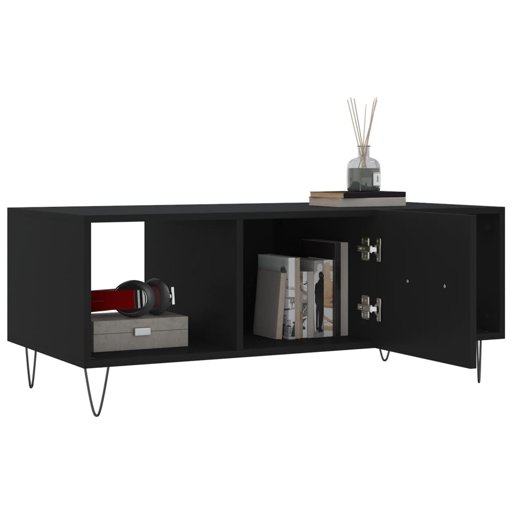 Coffee Table Black 102x50x40 cm Engineered Wood