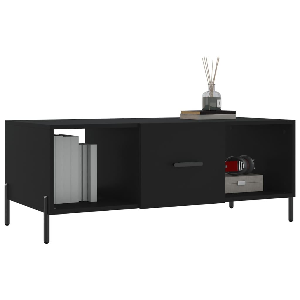 Coffee Table Black 102x50x40 cm Engineered Wood