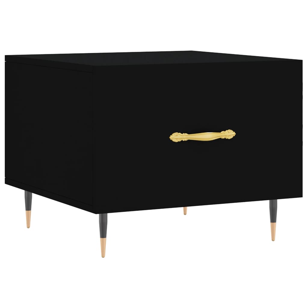 Coffee Table Black 50x50x40 cm Engineered Wood