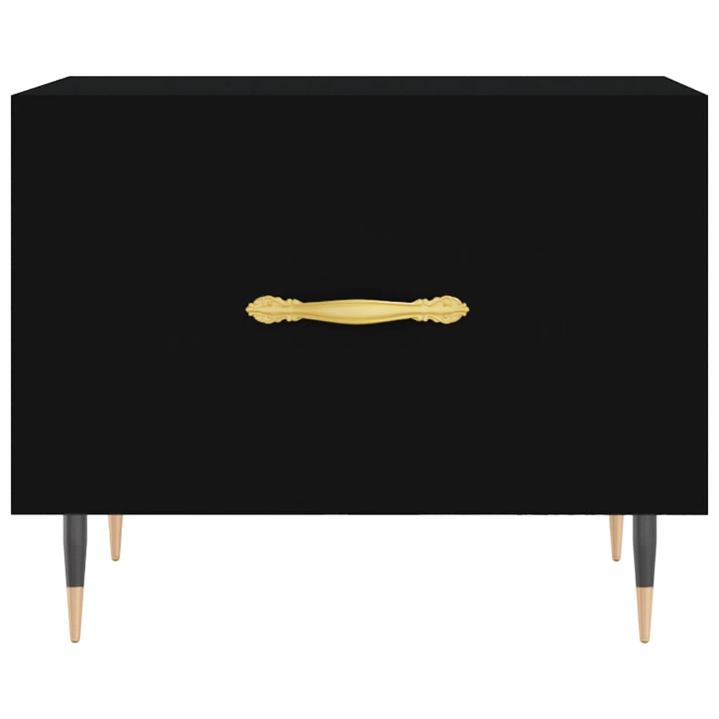 Coffee Table Black 50x50x40 cm Engineered Wood