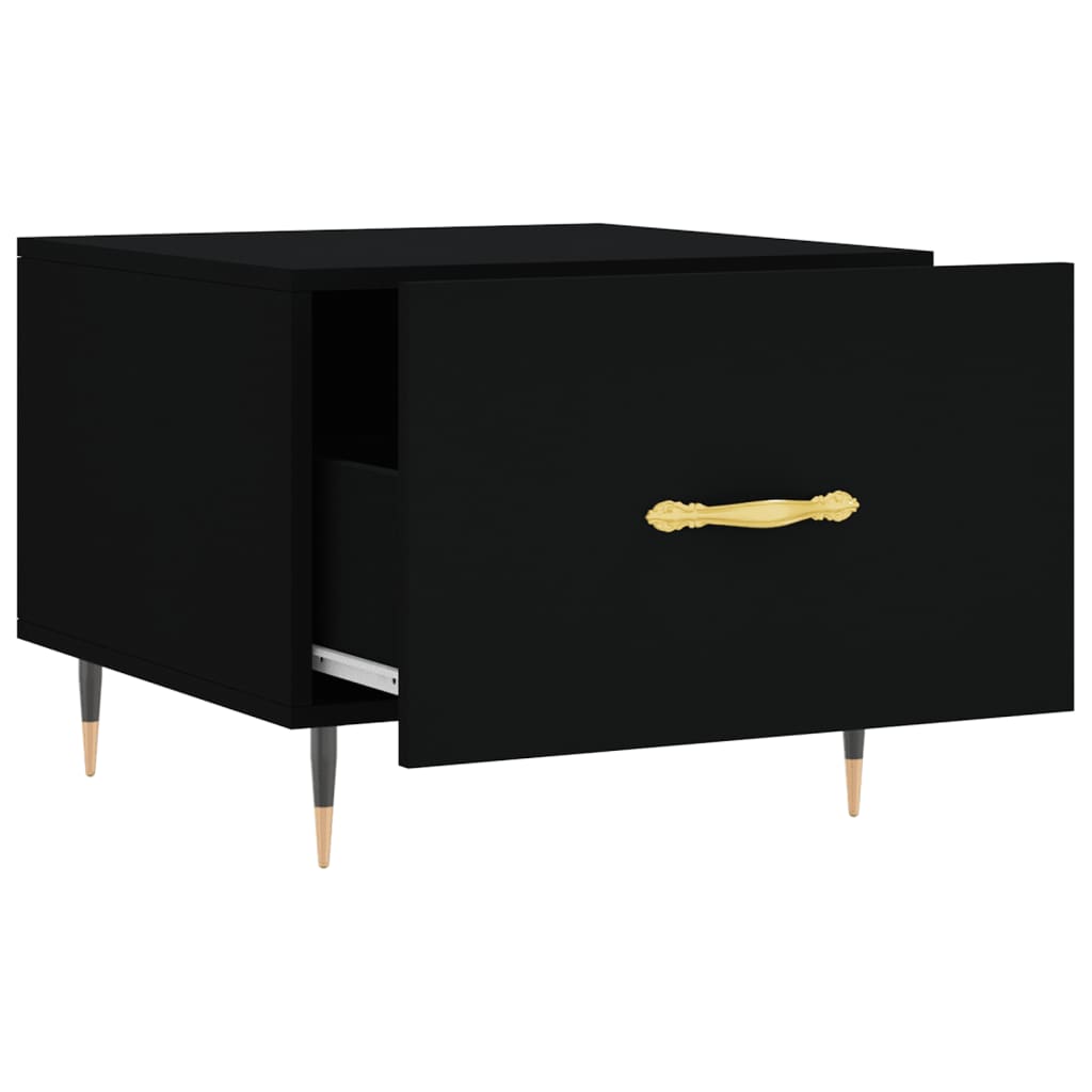 Coffee Table Black 50x50x40 cm Engineered Wood