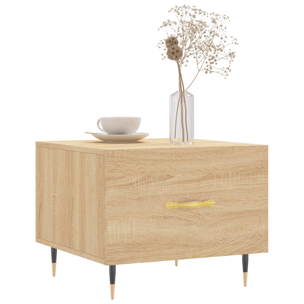 Coffee Table Sonoma Oak 50x50x40 cm Engineered Wood