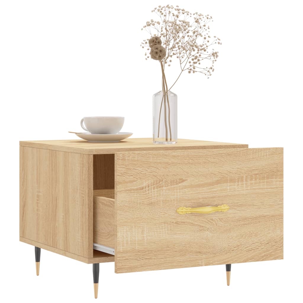 Coffee Table Sonoma Oak 50x50x40 cm Engineered Wood