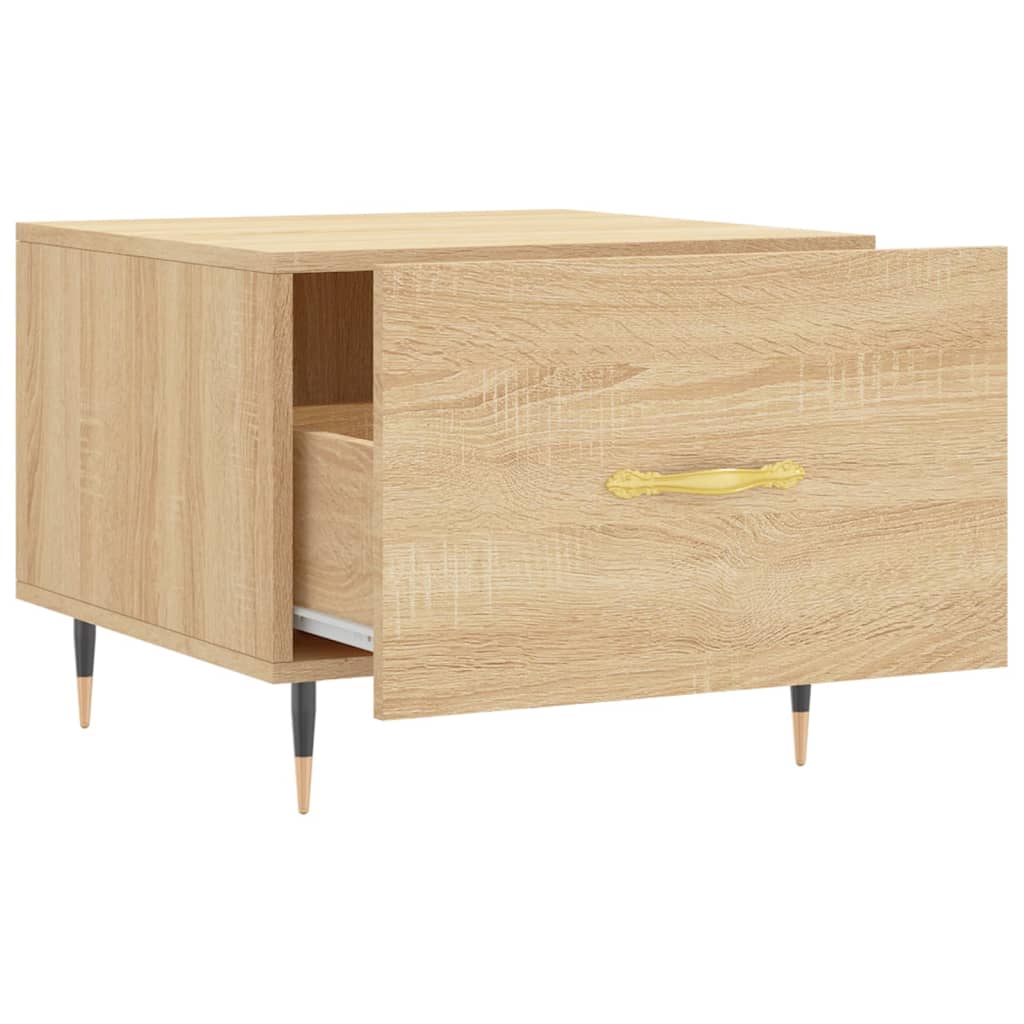 Coffee Table Sonoma Oak 50x50x40 cm Engineered Wood
