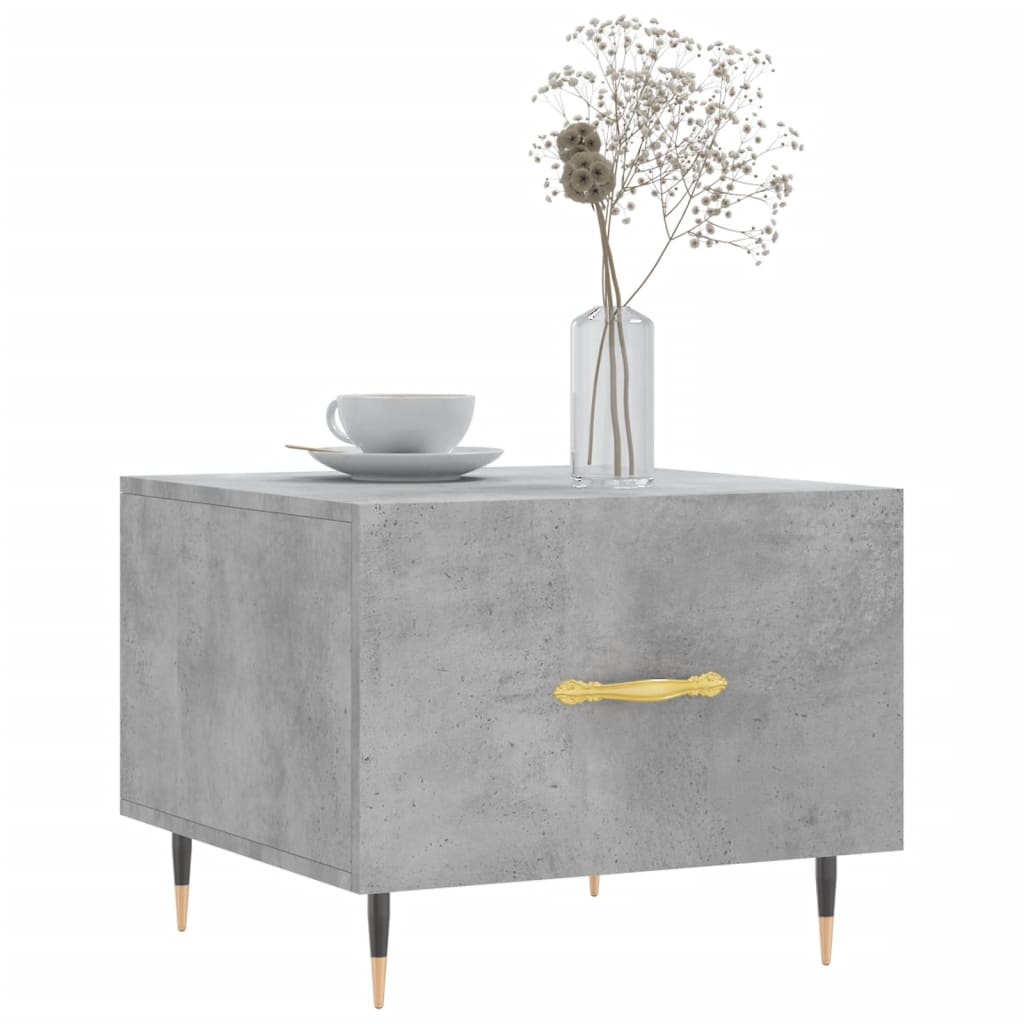 Coffee Table Concrete Grey 50x50x40 cm Engineered Wood