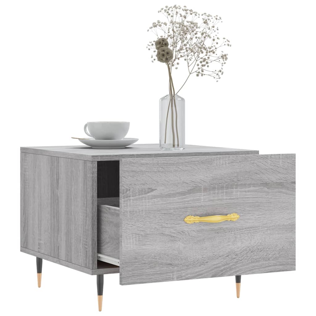 Coffee Table Grey Sonoma 50x50x40 cm Engineered Wood