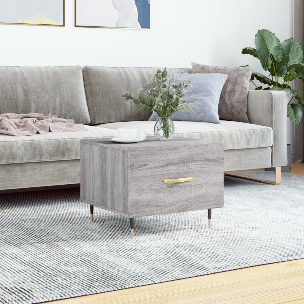 Coffee Table Grey Sonoma 50x50x40 cm Engineered Wood