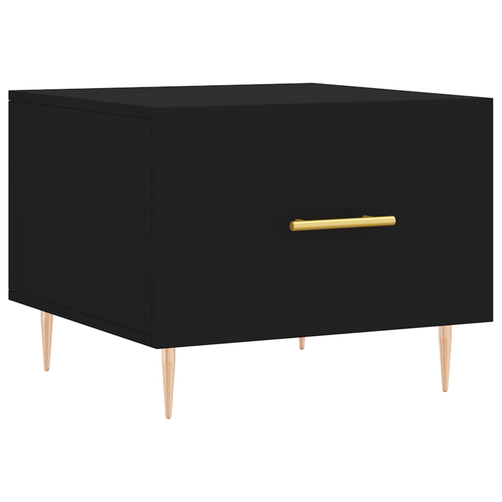 Coffee Table Black 50x50x40 cm Engineered Wood