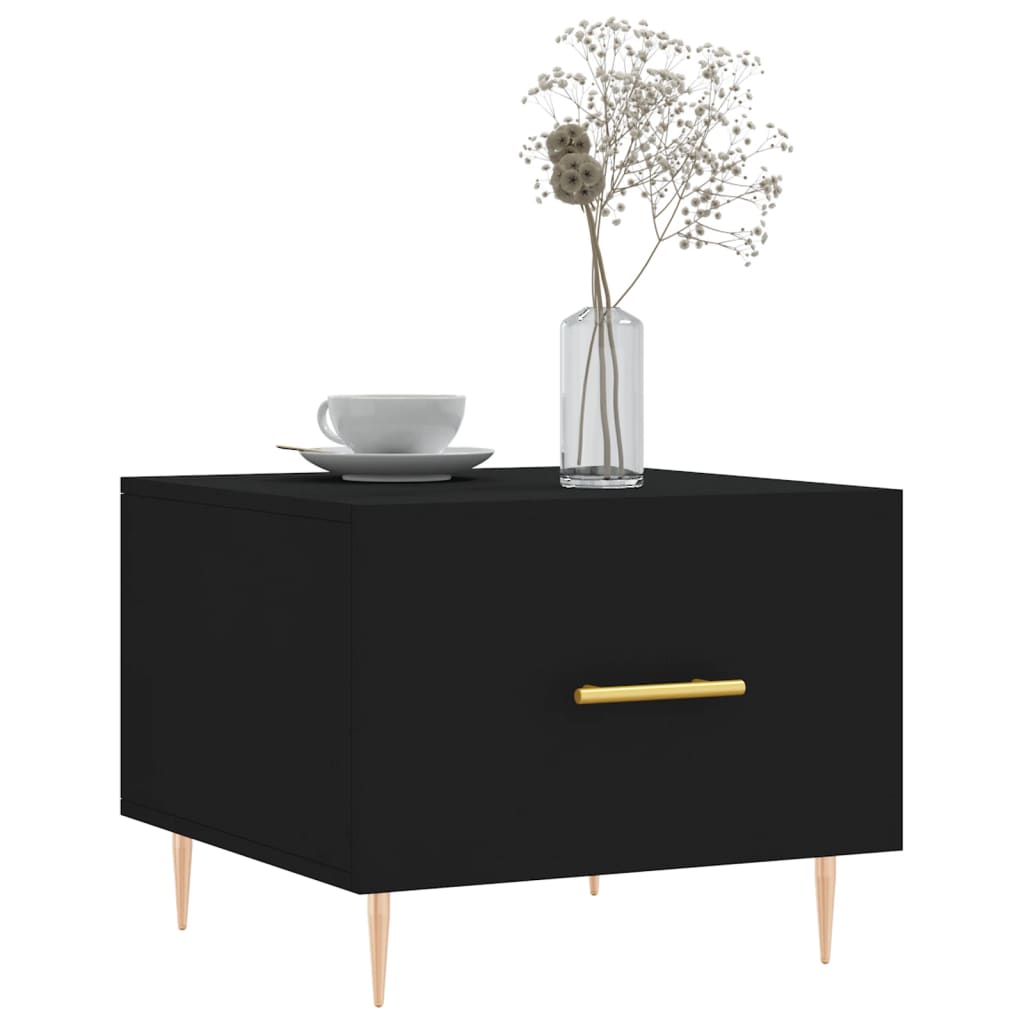 Coffee Table Black 50x50x40 cm Engineered Wood