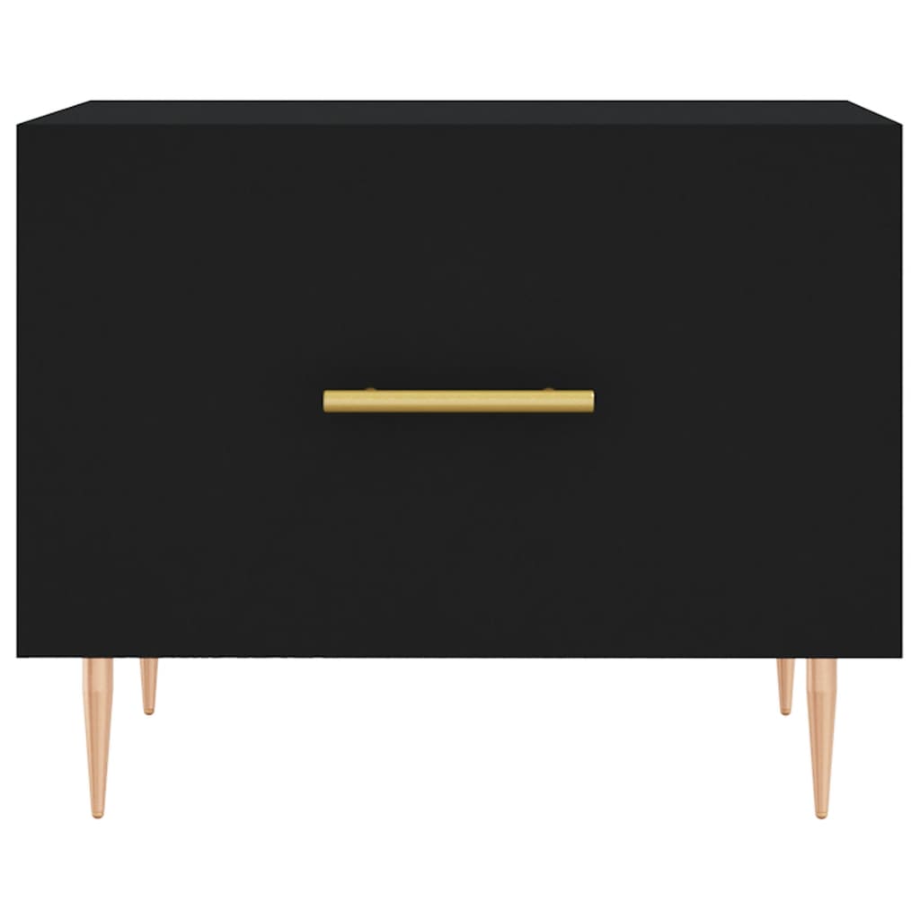 Coffee Table Black 50x50x40 cm Engineered Wood