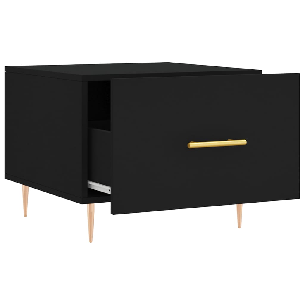 Coffee Table Black 50x50x40 cm Engineered Wood