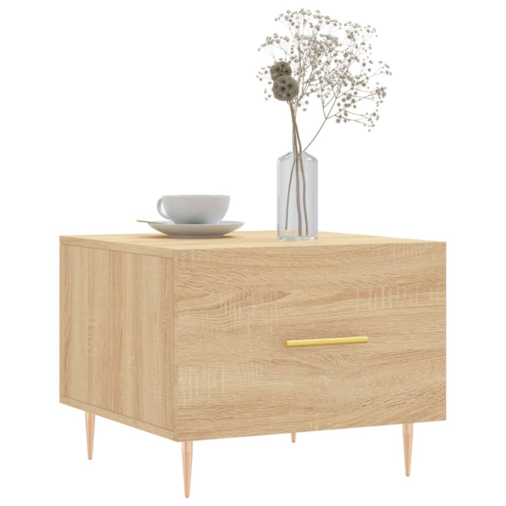 Coffee Table Sonoma Oak 50x50x40 cm Engineered Wood