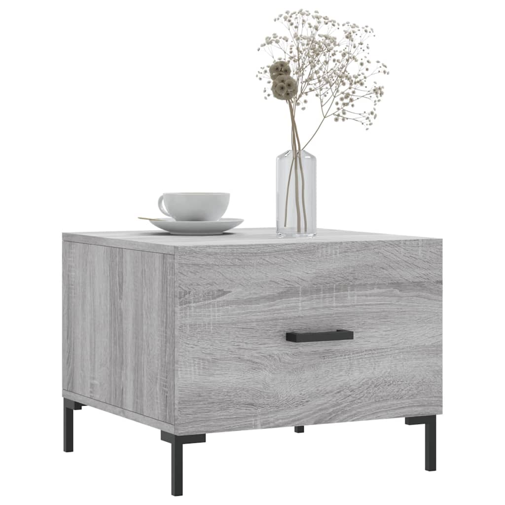Coffee Table Grey Sonoma 50x50x40 cm Engineered Wood