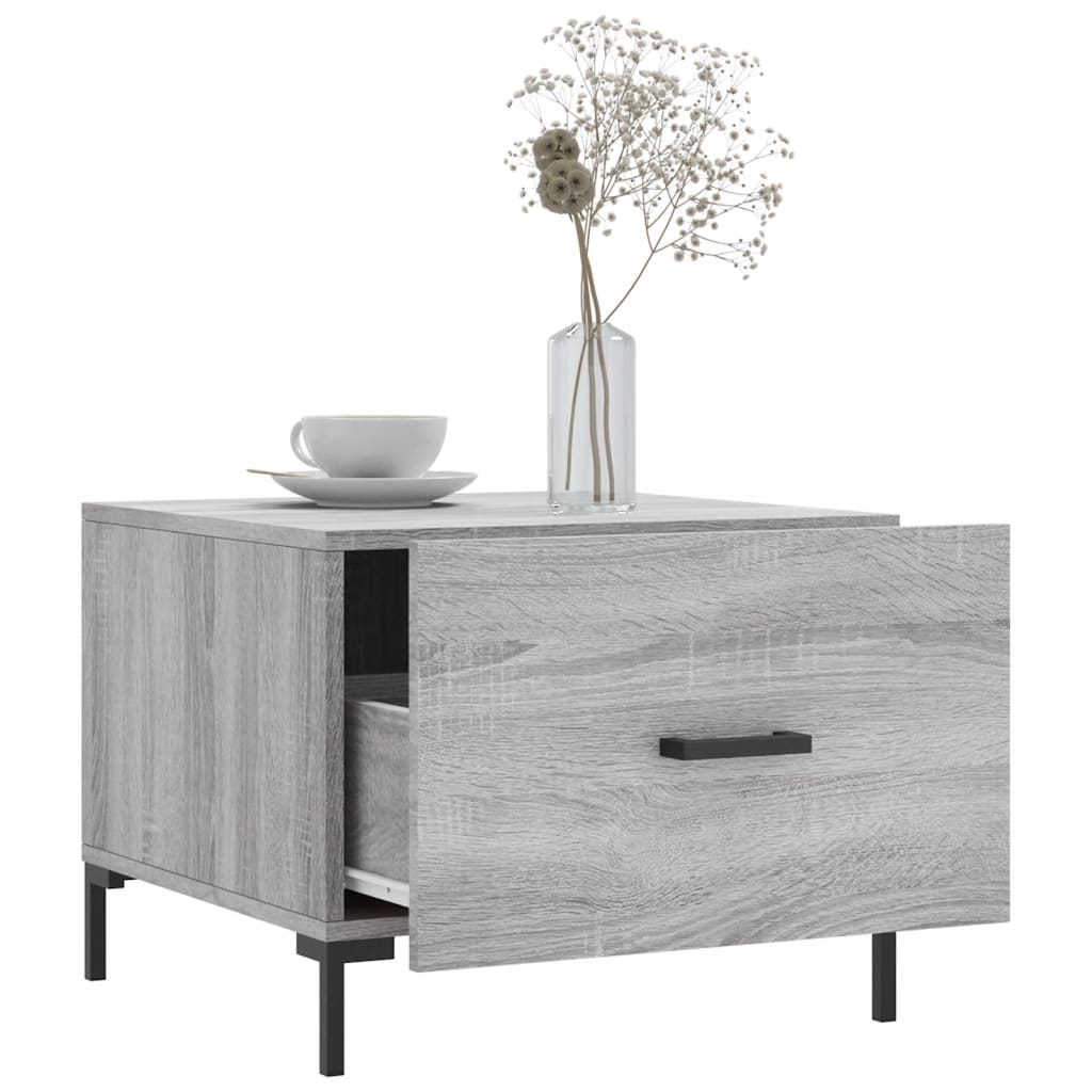 Coffee Table Grey Sonoma 50x50x40 cm Engineered Wood