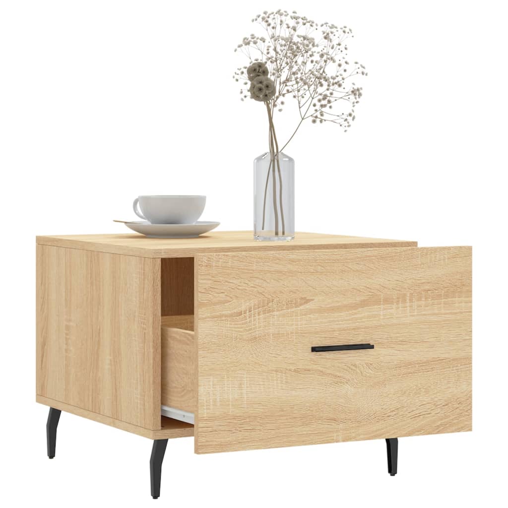 Coffee Table Sonoma Oak 50x50x40 cm Engineered Wood